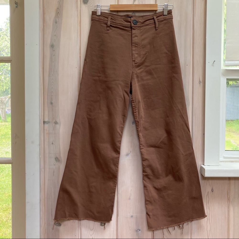 Massimo Dutti High Rise Brown Jeans View 4
